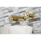 Kingston Brass KS8127RX Two-Handle Wall Mount Bathroom Faucet, Brushed Brass KS8127RX - alternate 3